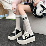 COMFORTABLE FLAT PLATFORM SHOES PANDA STYLE