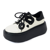 COMFORTABLE FLAT PLATFORM SHOES PANDA STYLE