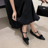 POINTED TOE T-STRAP MARY JANE SHOES