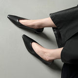 SQUARE TOE CHUNKY HEEL SHOES