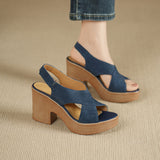 COMFORTABLE HIGH PLATFORM SANDALS