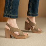 COMFORTABLE HIGH PLATFORM SANDALS