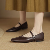 POINTED TOE MARY JANE FLAT