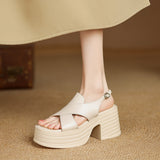 COMFORTABLE HIGH PLATFORM SANDALS