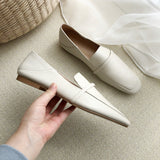 COMFORTABLE SQUARE TOE LOAFERS FLAT