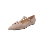 POINTED TOE T-STRAP MARY JANE SHOES