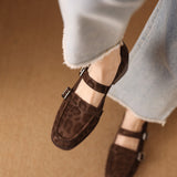 VINTAGE LEOPARD MARY JANE HEEL SHOES