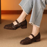 VINTAGE LEOPARD MARY JANE HEEL SHOES