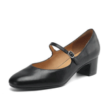 CHUNKY HEEL MARY JANE PUMPS