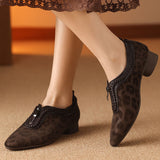 VINTAGE LEOPARD POINTED TOE MARY JANE HEEL SHOES