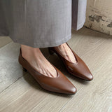 SQUARE TOE CHUNKY HEEL SHOES