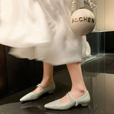 SQUARE TOE KITTEN HEEL MARY JANE