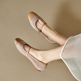 SQUARE TOE MARY JANE FLAT