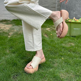 TOE RING PLATFORM SLIPPER SANDALS