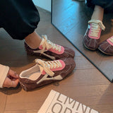 Tênis Casual Feminino Running Sport De Skate Flats Sneakers