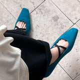 VINTAGE SQUARE TOE MARY JANE FLAT