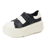 COMFORTABLE FLAT PLATFORM SHOES WITH VELCRO