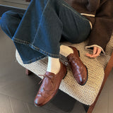 WOMENS-LEATHER-OXFORD-LACE-UP-SHOES