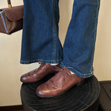 WOMENS-LEATHER-OXFORD-LACE-UP-SHOES