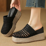 Women's Espadrille Slide Sandals Wedge Platform
