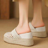 Women's Espadrille Slide Sandals Wedge Platform