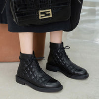 LADIES-LEATHER-LACE-UP-ANKLE-BOOTS-LOW-HEEL