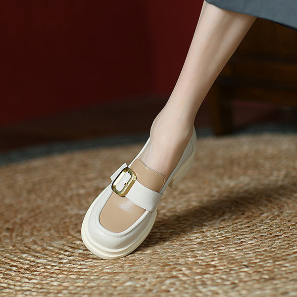 ROUND-TOE-CHUNKY-HEEL-LOAFERS-WHITE