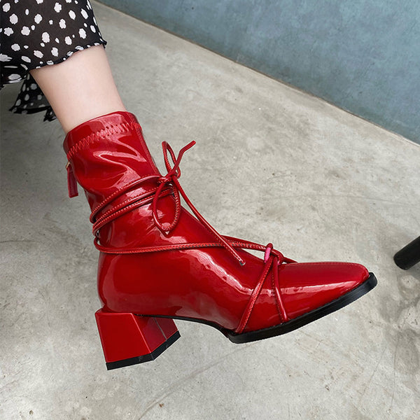 SHORT-RED-PATENT-LEATHER-ANKLE-BOOTS