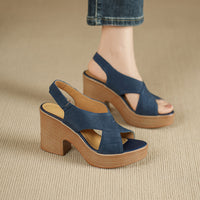 COMFORTABLE HIGH PLATFORM SANDALS