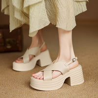 COMFORTABLE PLATFORM HEELS SANDALS