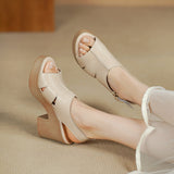 COMFORTABLE HIGH HEEL SANDALS PLATFORM FOR WORK