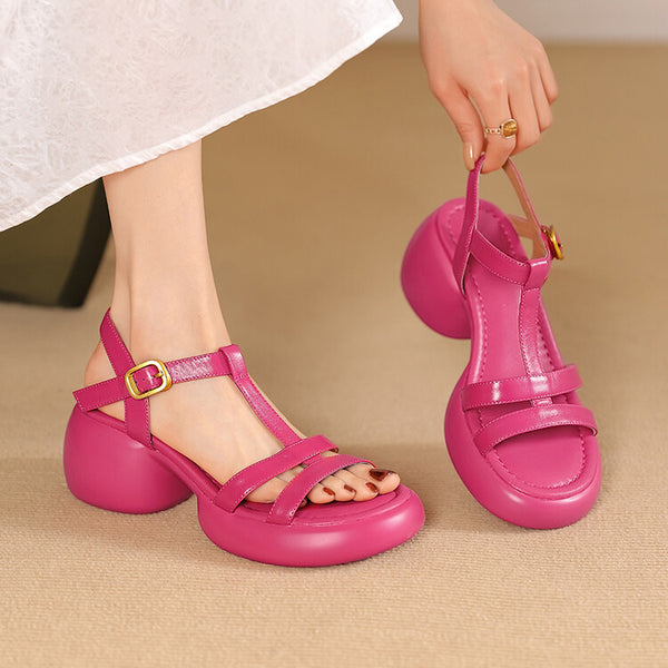 COMFORTABLE LOW PLATFORM SANDALS FOR WOMEN