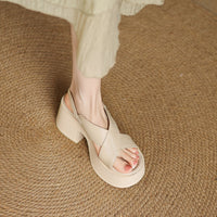 COMFORTABLE PLATFORM HEELS SANDALS