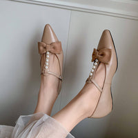 POINTED TOE T-STRAP MARY JANE SHOES
