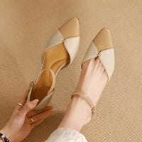 CLOSED-TOE CHUNKY HEEL MARY JANE SANDALS