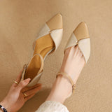 CLOSED-TOE CHUNKY HEEL MARY JANE SANDALS