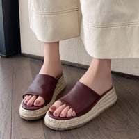 CASUAL PLATFORM WEDGE  ESPADRILLE SANDALS