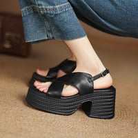 COMFORTABLE PLATFORM HEELS SANDALS
