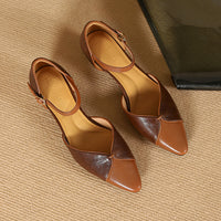 CLOSED-TOE CHUNKY HEEL MARY JANE SANDALS