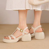 COMFORTABLE LOW PLATFORM SANDALS FOR WOMEN