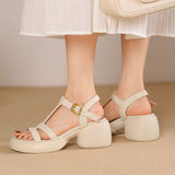 COMFORTABLE LOW PLATFORM SANDALS FOR WOMEN