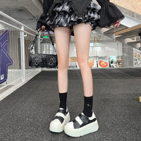 COMFORTABLE FLAT PLATFORM SHOES WITH VELCRO