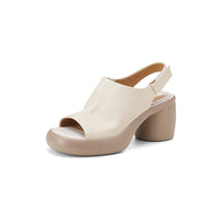 COMFORTABLE PLATFORM HEELS SLIDE SANDALS FOR WOMEN