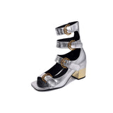 COOL BLOCK HEEL GLADIATOR BOOT SANDALS FOR LADIES
