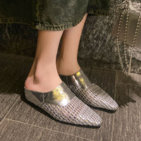 HOLIDAY SIMPLE WOVEN SLIPPER SANDALS