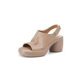 COMFORTABLE PLATFORM HEELS SLIDE SANDALS FOR WOMEN