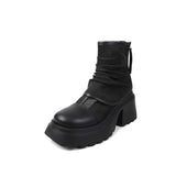 SUMMER HEEL PLATFORM MESH BOOTS FOR WOMEN