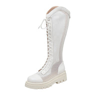 SUMMER FLAT PLATFORM LONG BOOTS FOR WOMEN