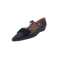 POINTED TOE T-STRAP MARY JANE SHOES