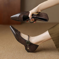 VINTAGE SQUARE TOE LOW HEEL MARY JANES